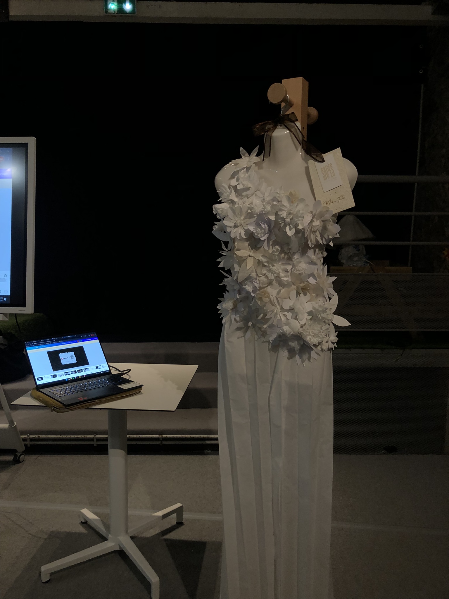 paper dress made by students at the FabLab